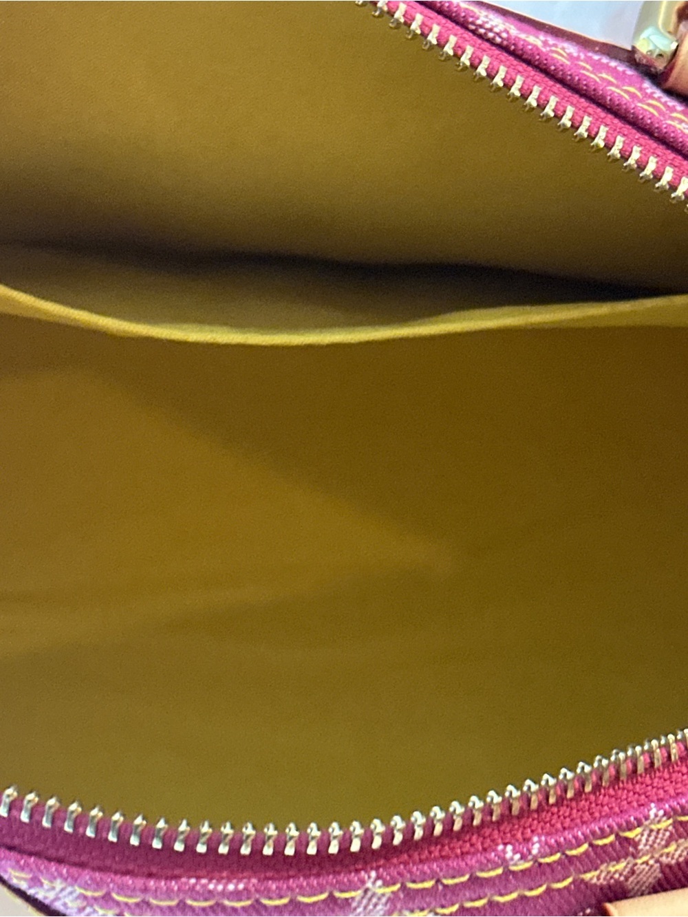 Hot pink Jean Satchel with Gold Hardware two front pockets! - Picture 6 of 9